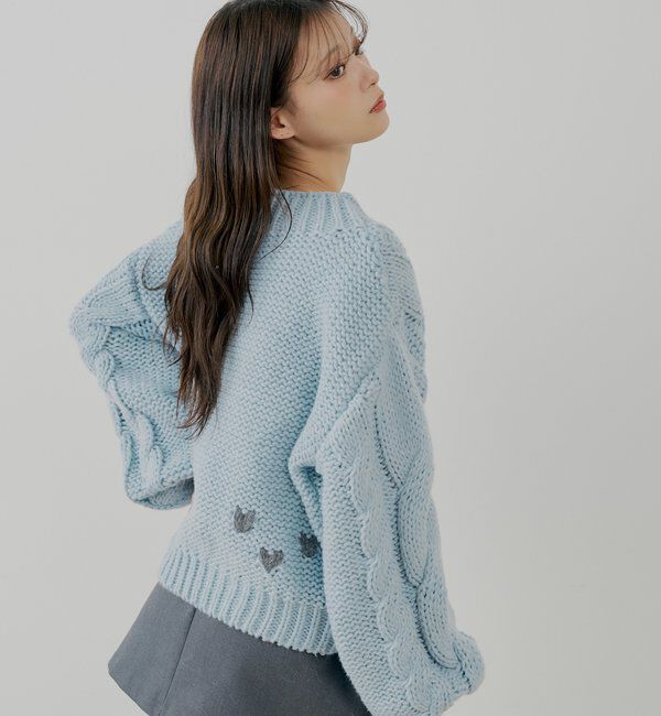  「BIGケーブルローゲージルーズニット」|ニット・セーター|