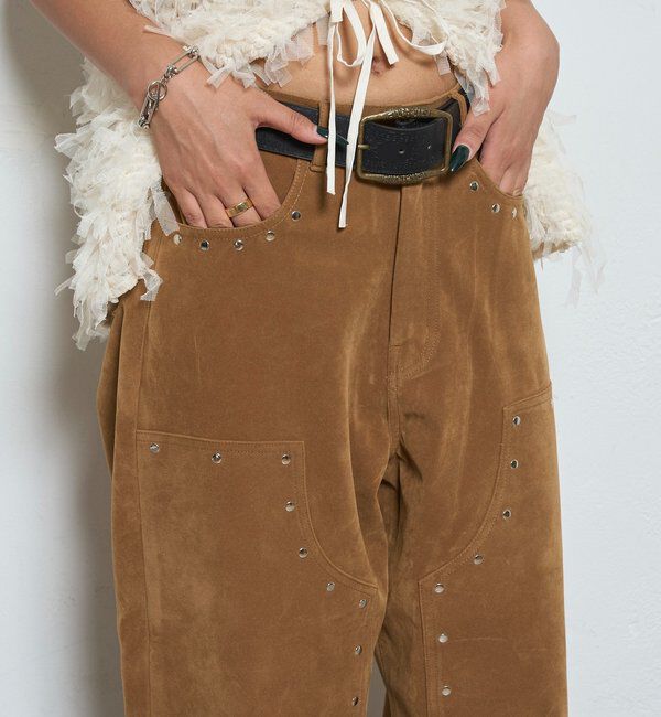  「スウェードダブルニーパンツ」|チノ|