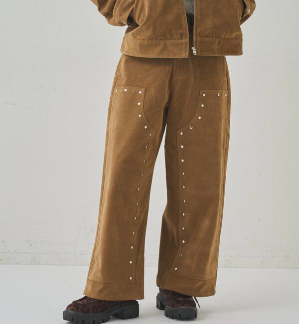  「スウェードダブルニーパンツ」|チノ|