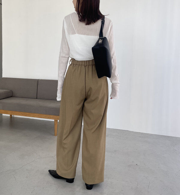  「【累計2万本突破！】【低身長・高身長サイズあり】2タックワイドパンツ」|チノ|