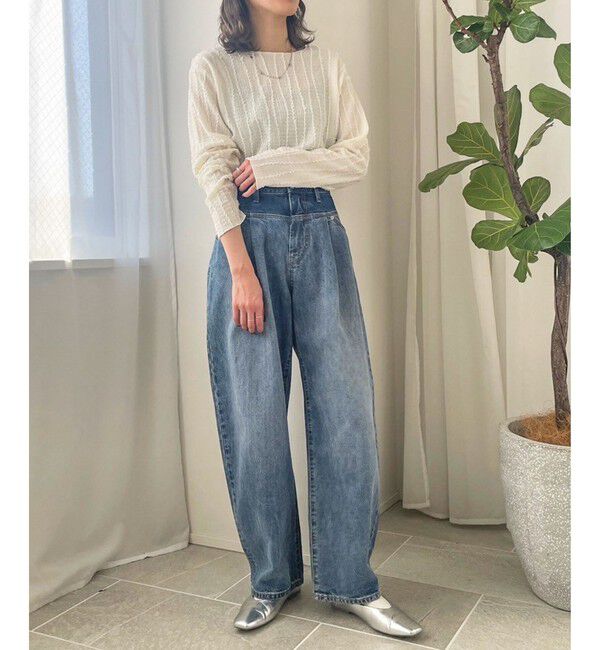 LOWRYS FARM「ジャガードフリンジＬＳ」|Tシャツ・カットソー|