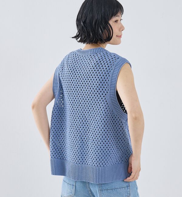 collex「メッシュ柄ベスト」|ベスト・ジレ|