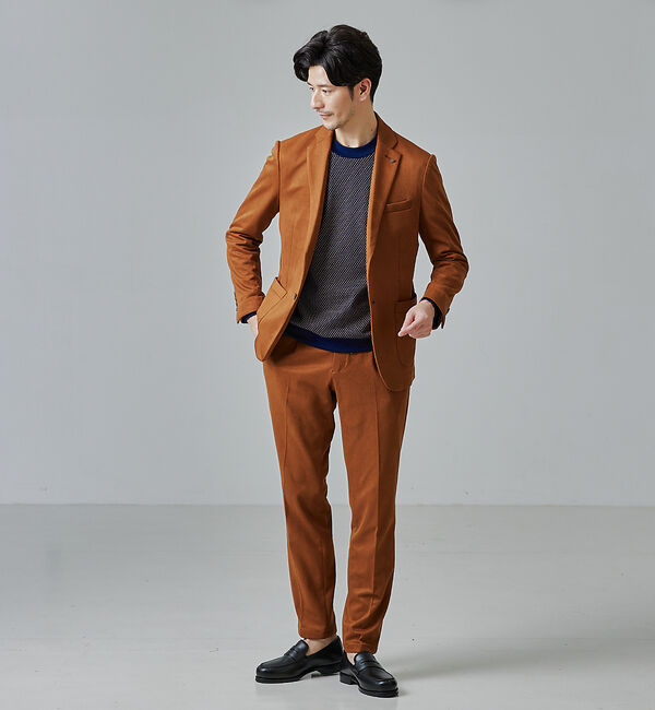 ABAHOUSE「【セットアップ対応/FLEX JACKET】ネオスウェード ツイル ジャケット」|テーラードジャケット|