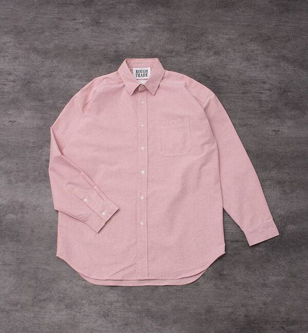 ABAHOUSE「ルーズ オーバー シルエット オックス レギュラーカラー シャツ」|シャツ・ブラウス|ピンク