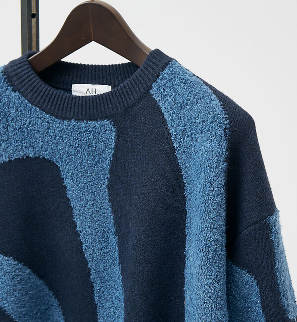 ABAHOUSE「【AH ABAHOUSE】ゼブラジャガード ニット」|ニット・セーター|