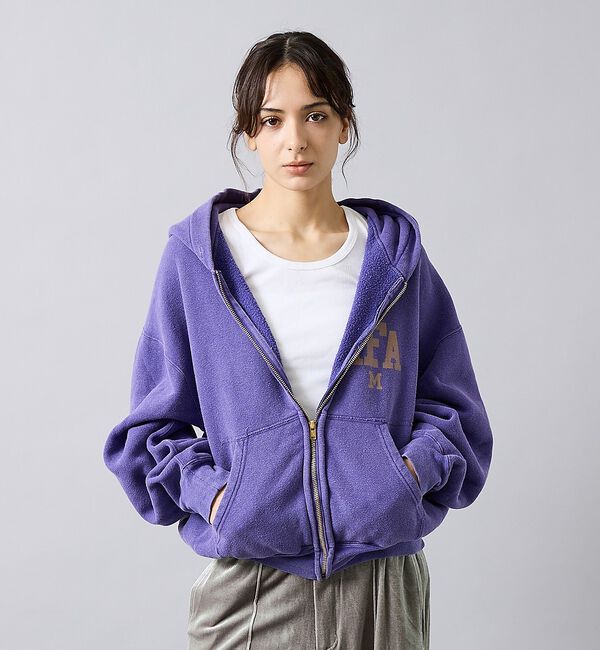 ABAHOUSE「【REMI RELIEF / レミ レリーフ】  SP加工 起毛裏毛 ZIPパー」|パーカー|ネイビー