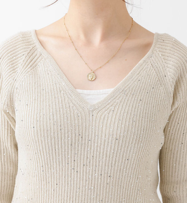 Rouge vif「2WAYスパンコールラメリブニット」|ニット・セーター|