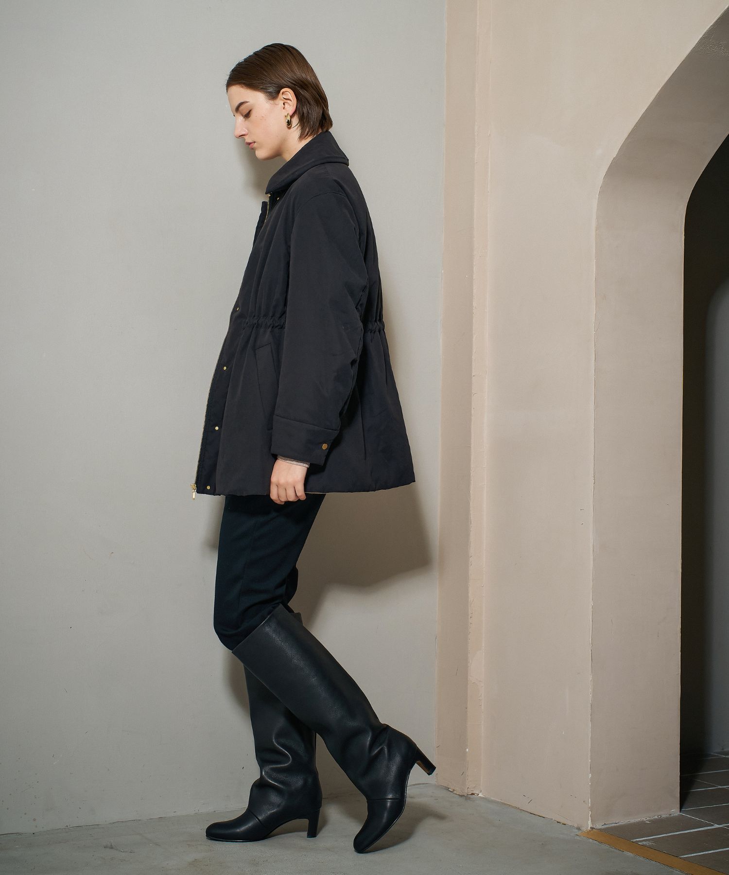 qualite「【軽やかでほどよい暖かさ】ピーチパデッドブルゾン」|ブルゾン・スタジャン|