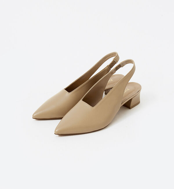 AU BANNISTER「スクエアカットスリングバックヒールパンプス」|パンプス|