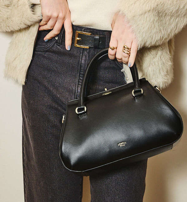 LOWELL things「【新色追加】Ronde/レザー2WAYショルダーバッグ」|ショルダー・メッセンジャー|ブラック