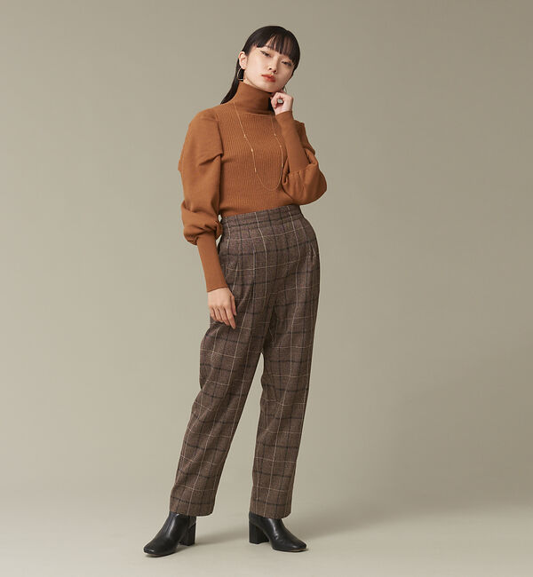 NOMINE「ボリュームスリーブタートルニット」|ニット・セーター|