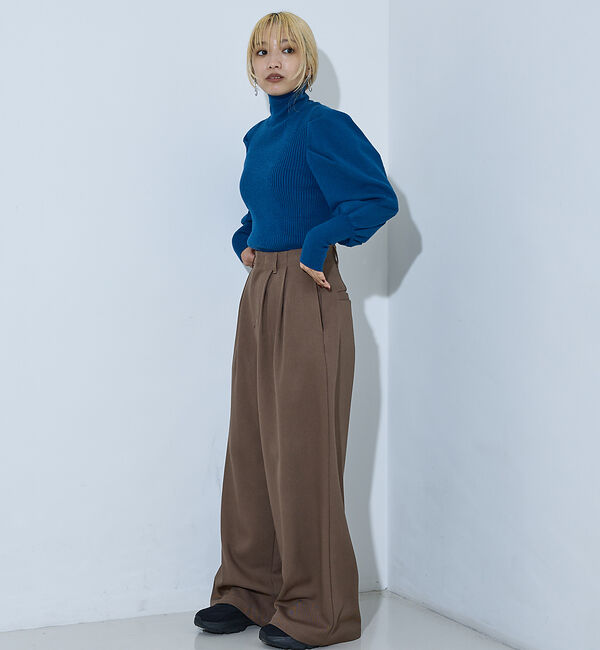 NOMINE「ボリュームスリーブタートルニット」|ニット・セーター|