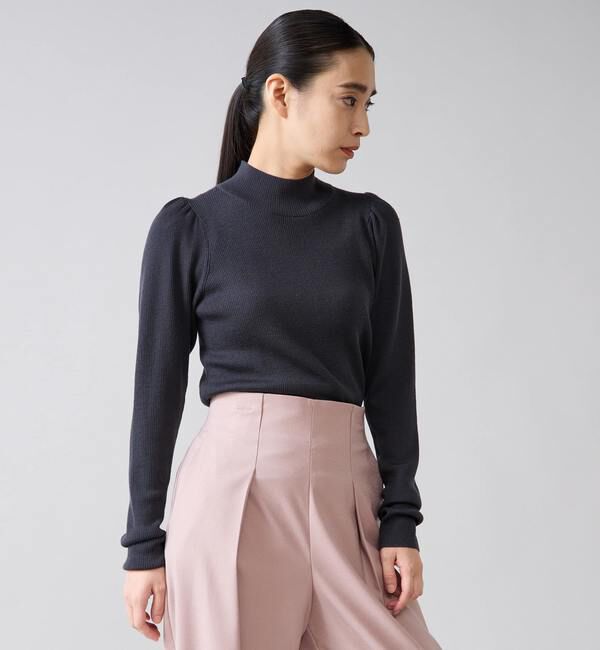 TIARA「パフスリーブリブニット」|ニット・セーター|