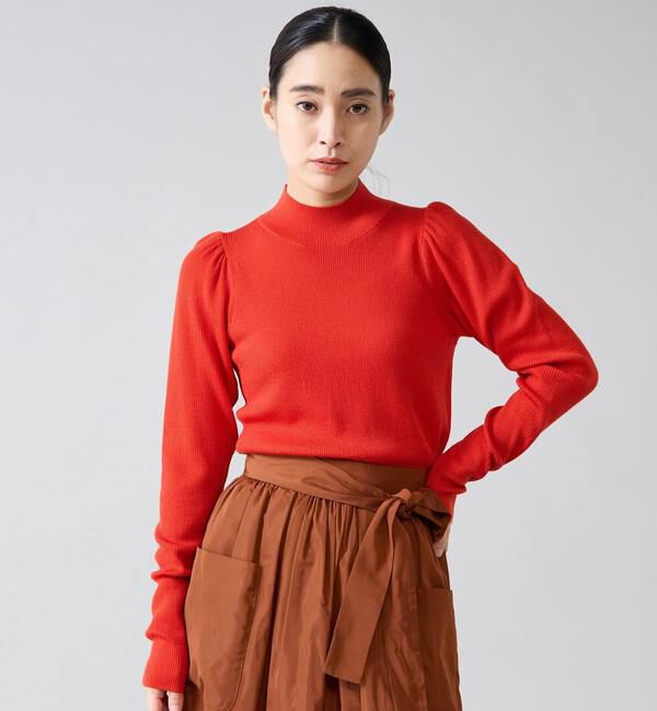 TIARA「パフスリーブリブニット」|ニット・セーター|