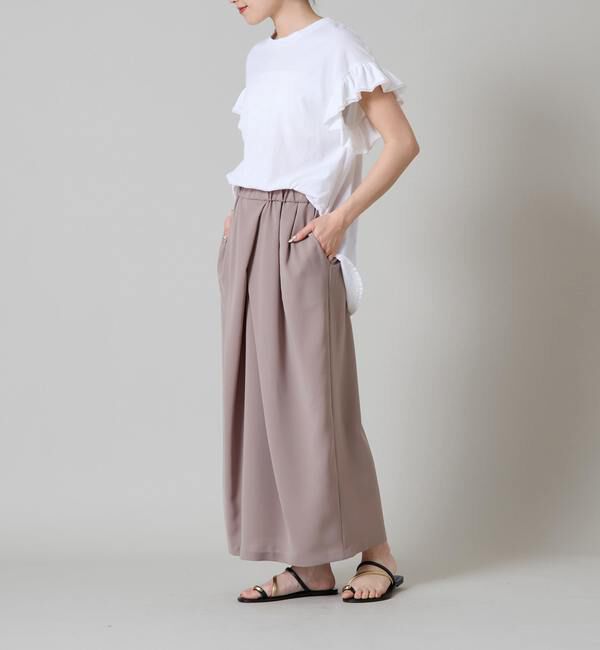 Liesse「袖フリルノースリーブカットソー」|Tシャツ・カットソー|