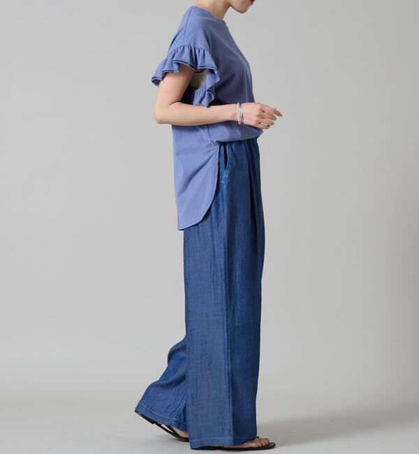 Liesse「袖フリルノースリーブカットソー」|Tシャツ・カットソー|