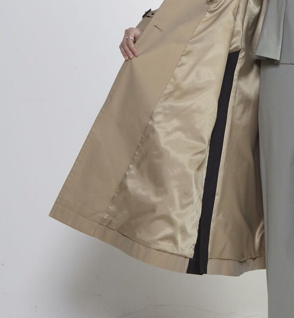 Soffitto「【定番アレンジ】サイドスリットシャンブレートレンチコート」|トレンチコート|