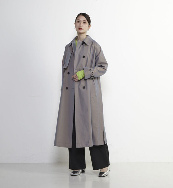 Soffitto「【定番アレンジ】サイドスリットシャンブレートレンチコート」|トレンチコート|