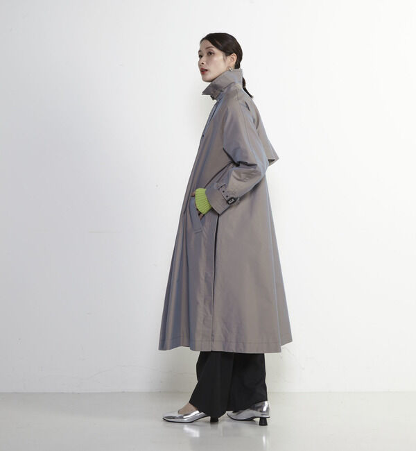 Soffitto「【定番アレンジ】サイドスリットシャンブレートレンチコート」|トレンチコート|
