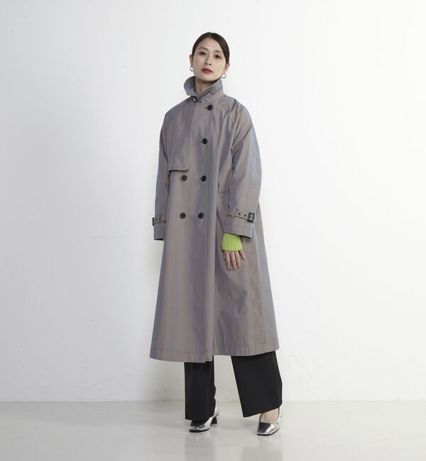 Soffitto「【定番アレンジ】サイドスリットシャンブレートレンチコート」|トレンチコート|