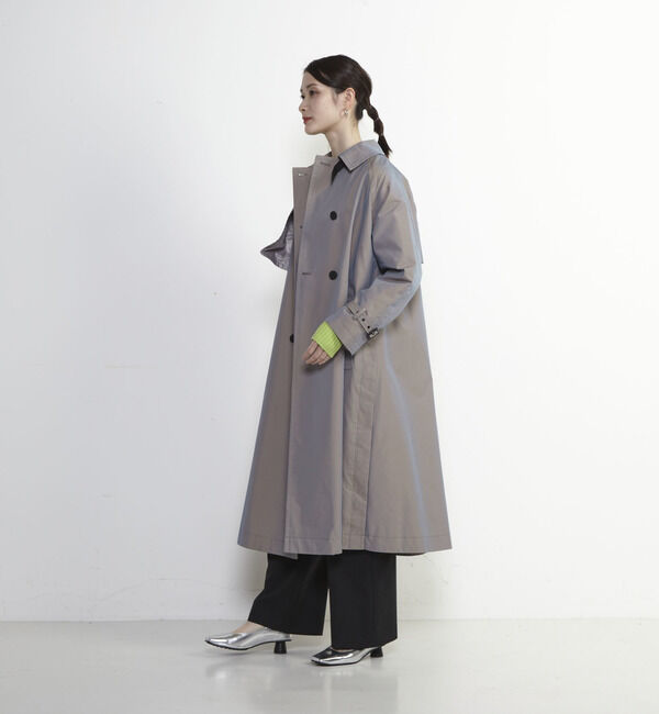 Soffitto「【定番アレンジ】サイドスリットシャンブレートレンチコート」|トレンチコート|