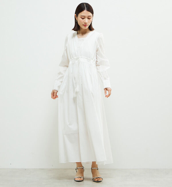 Soffitto「スカラデザインマキシワンピース」|ワンピース|オフホワイト
