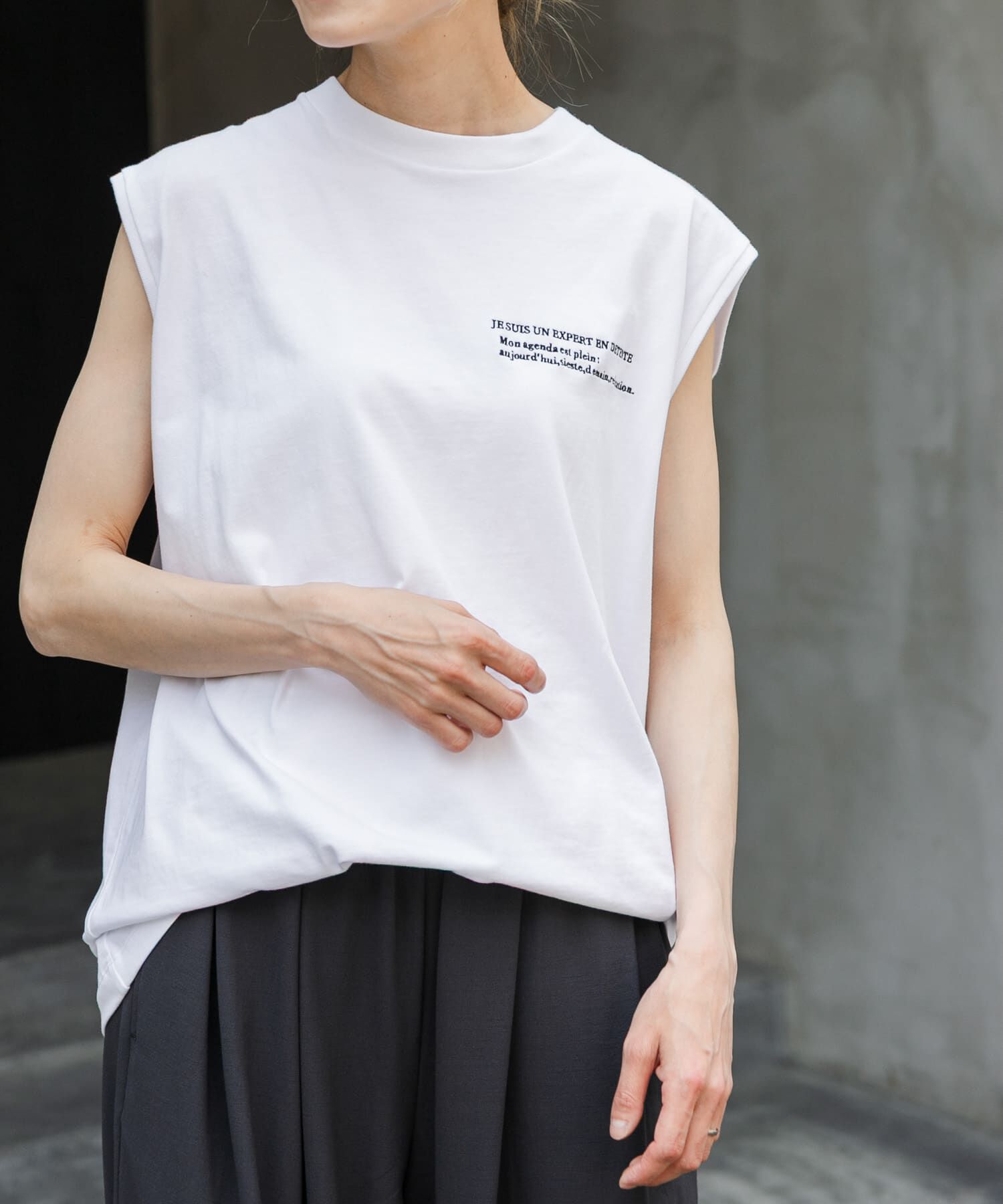 URBAN RESEARCH DOORS「FORK&SPOON　エンブロイダリーノースリーブTシャツ」|Tシャツ・カットソー|