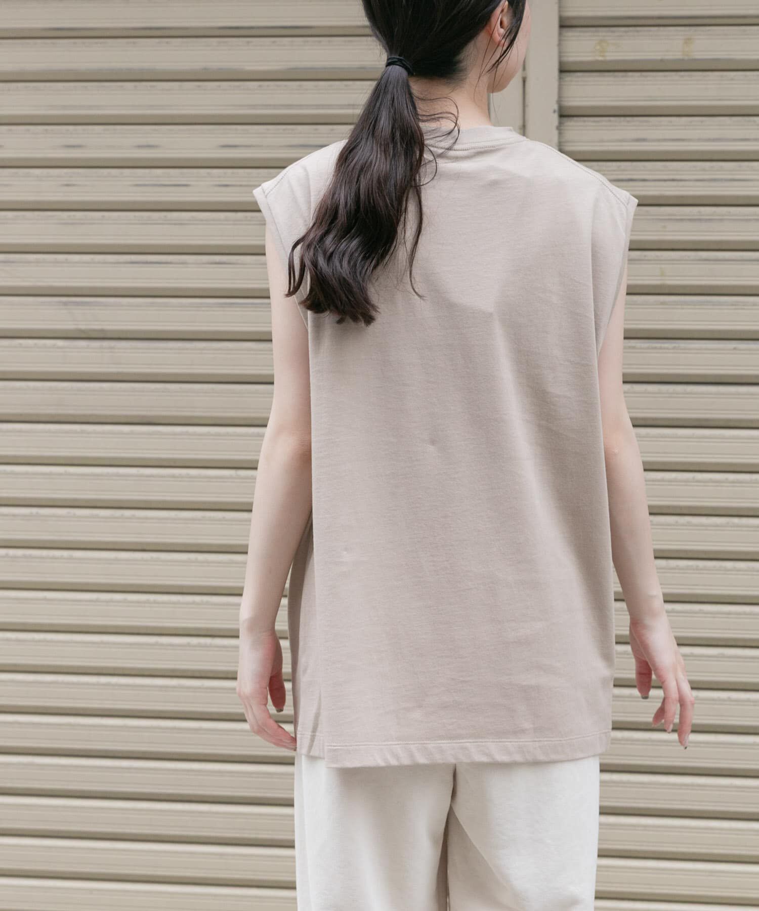 URBAN RESEARCH DOORS「FORK&SPOON　エンブロイダリーノースリーブTシャツ」|Tシャツ・カットソー|