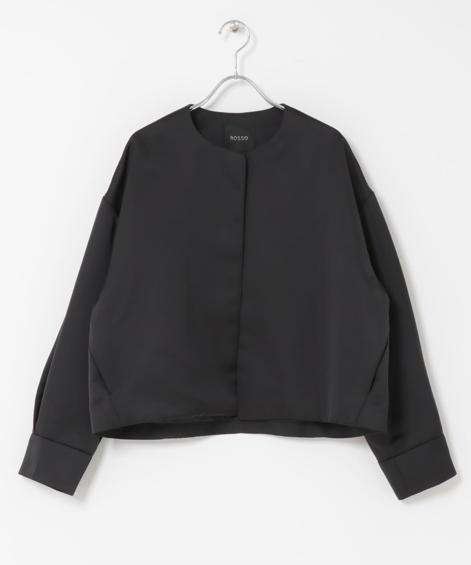 URBAN RESEARCH ROSSO「マットサテンノーカラーブルゾン」|ブルゾン・スタジャン|