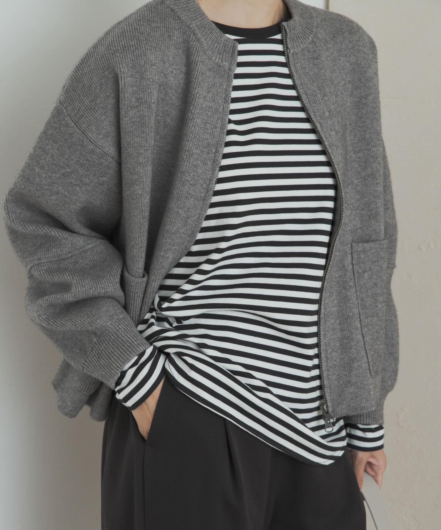 URBAN RESEARCH DOORS「コットンラウンドヘムカットソー」|Tシャツ・カットソー|