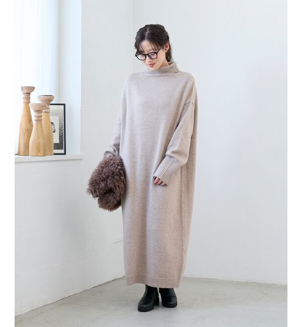  「ネックが選べるニットワンピース」|ワンピース|