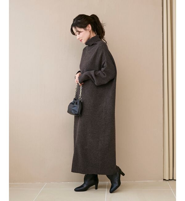  「ネックが選べるニットワンピース」|ワンピース|