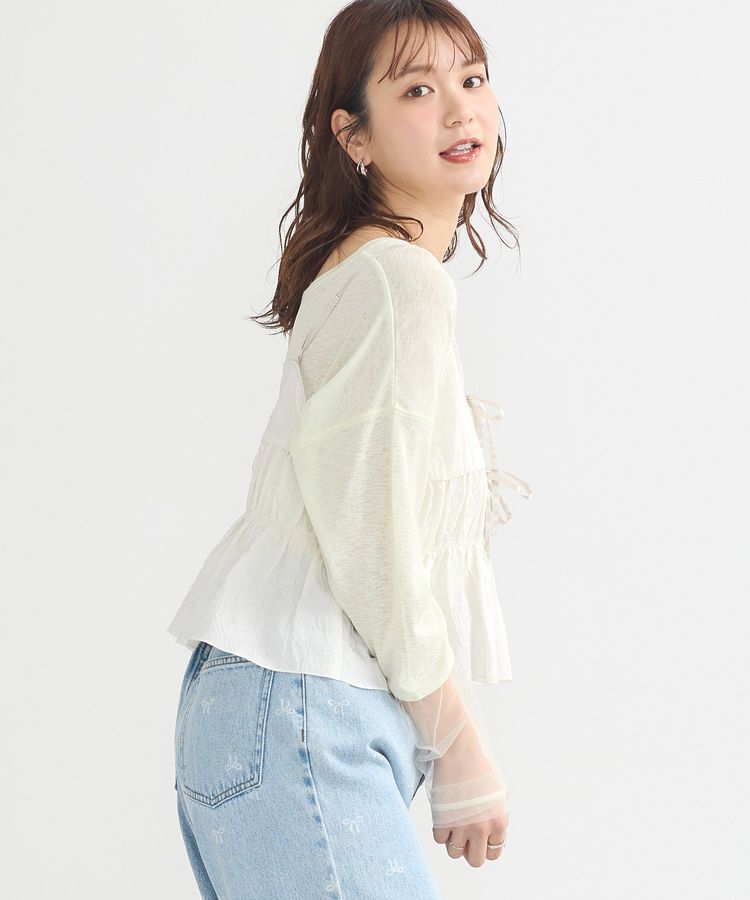 earth music&ecology「ラメシアースリーブプルオーバー」|Tシャツ・カットソー|