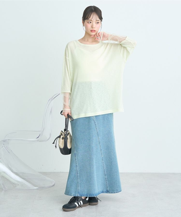 earth music&ecology「ラメシアースリーブプルオーバー」|Tシャツ・カットソー|