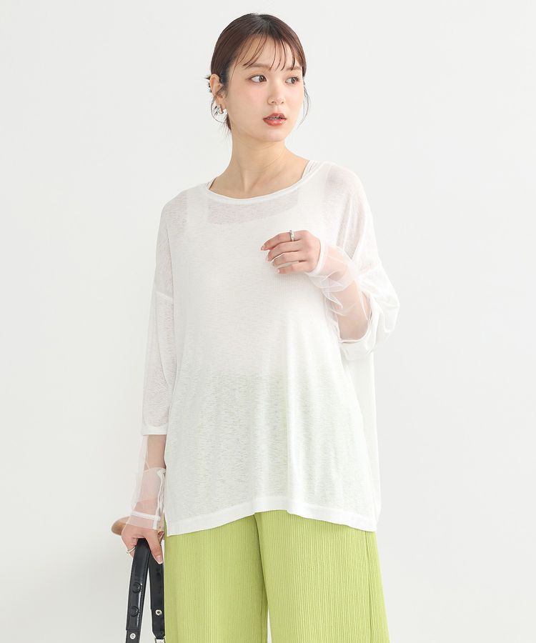 earth music&ecology「ラメシアースリーブプルオーバー」|Tシャツ・カットソー|