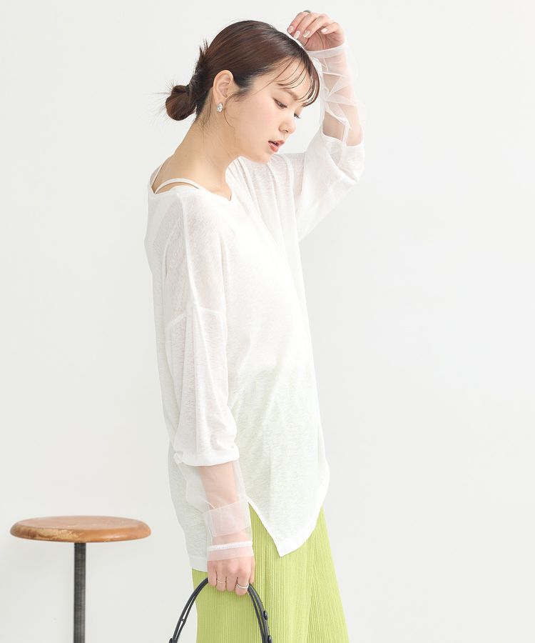 earth music&ecology「ラメシアースリーブプルオーバー」|Tシャツ・カットソー|