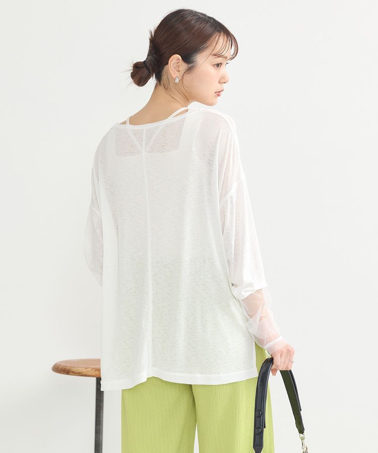 earth music&ecology「ラメシアースリーブプルオーバー」|Tシャツ・カットソー|