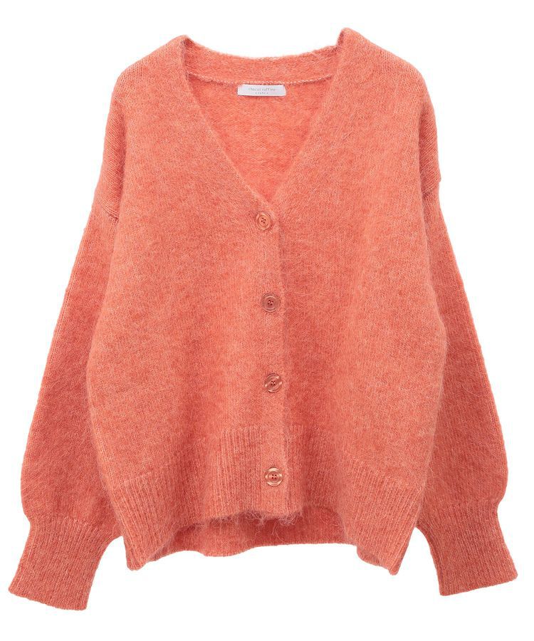 Green Parks「毛ふきシャギーVネックカーディガン」|カーディガン|