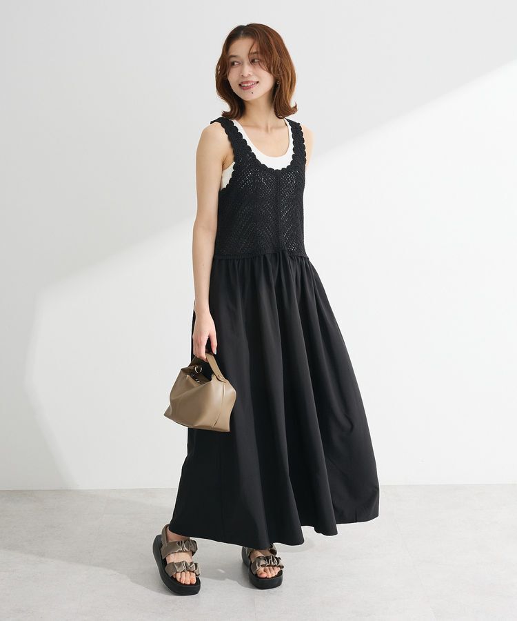 Green Parks「・SUGAR SPOON クロシェキリカエワンピース」|ワンピース|Black