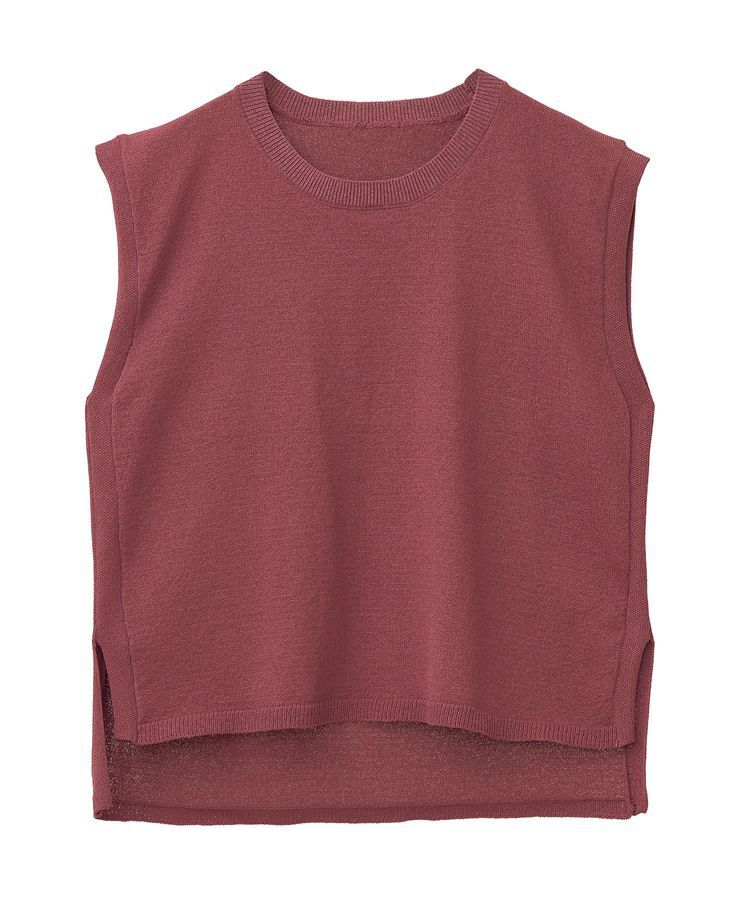 Green Parks「・Petit Fleur ノースリリネンライクニット」|ニット・セーター|