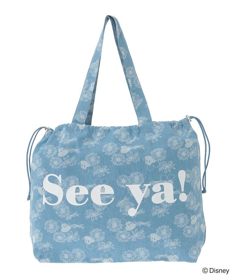 Green Parks「ミッキー&フレンズ/花柄デニムトートバッグ」|トートバッグ|