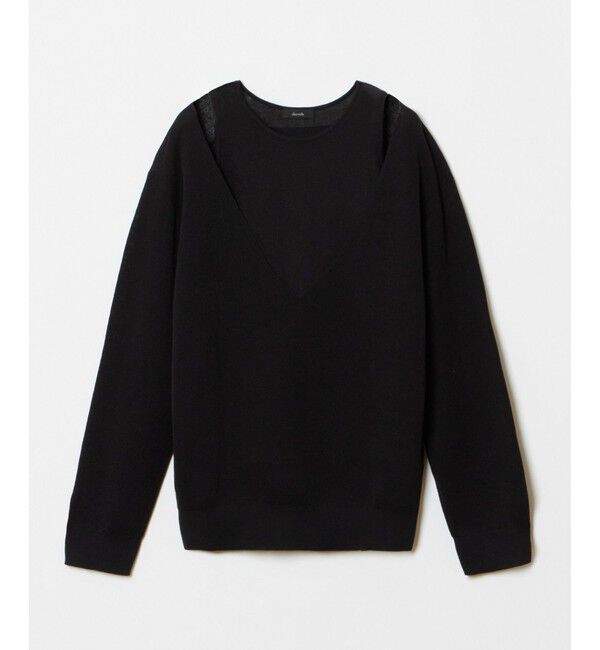 allureville「ディープV ネックレイヤードプルオーバー」|ニット・セーター|