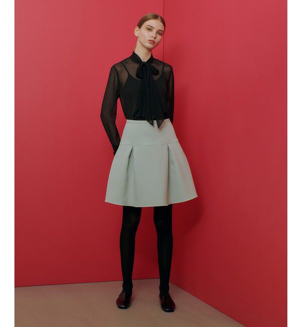 LOULOU WILLOUGHBY「【LOULOU WILLOUGHBY】プリーツリボンブラウス」|シャツ・ブラウス|