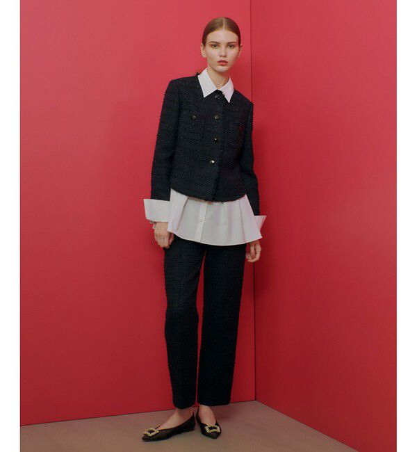 LOULOU WILLOUGHBY「【LOULOU WILLOUGHBY】ファンシーツイードパンツ」|スラックス|