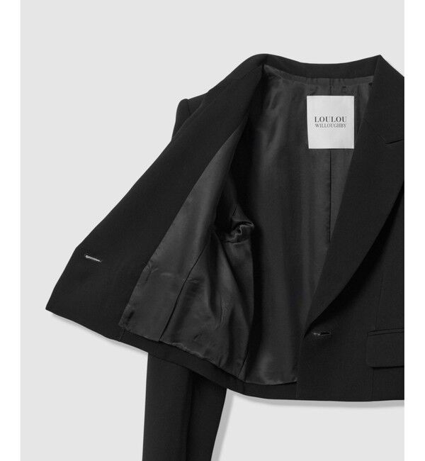 LOULOU WILLOUGHBY「【LOULOU WILLOUGHBY】ダブルクロスショートジャケット」|テーラードジャケット|