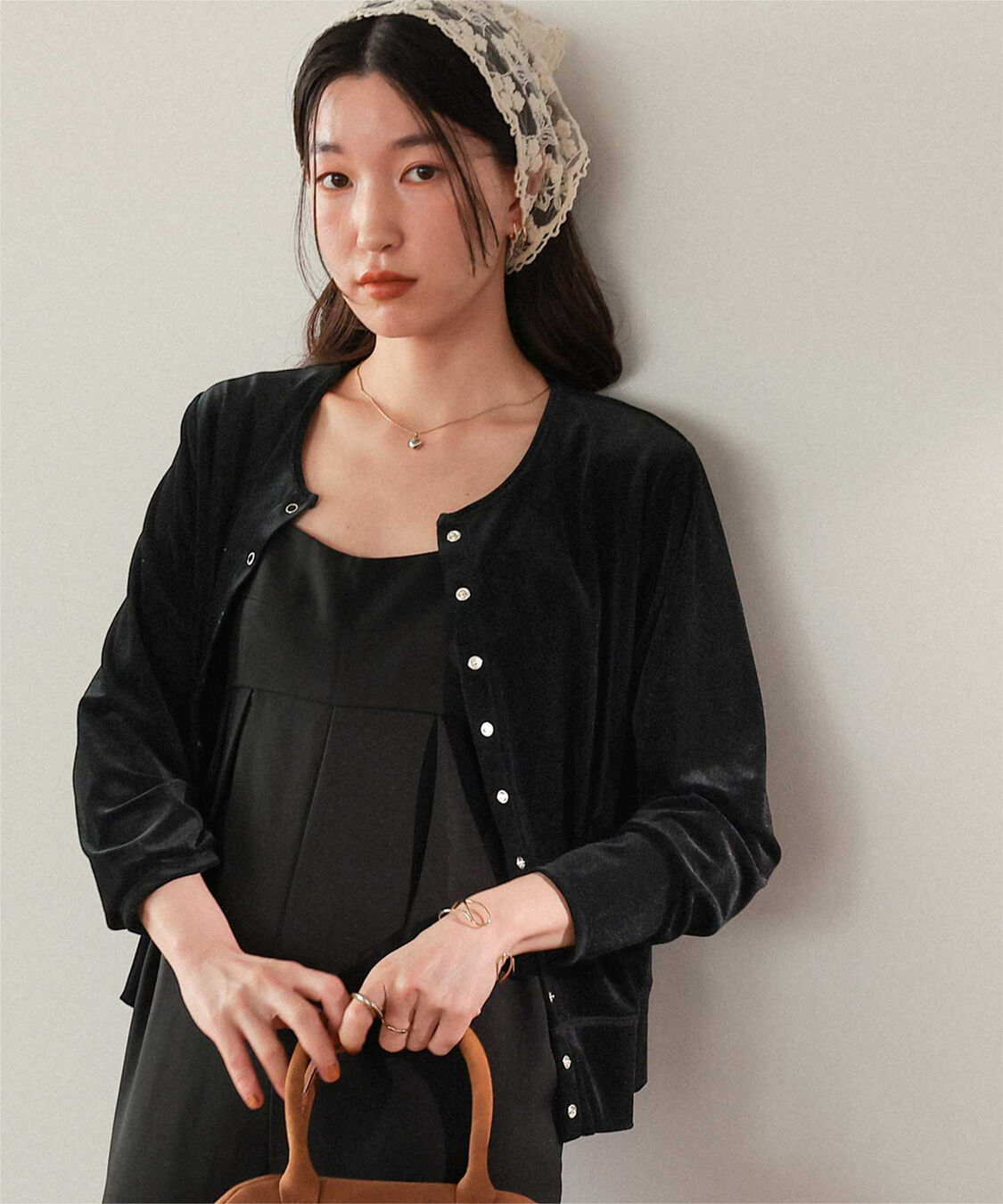 titivate「シアーベロアカーディガン」|カーディガン|