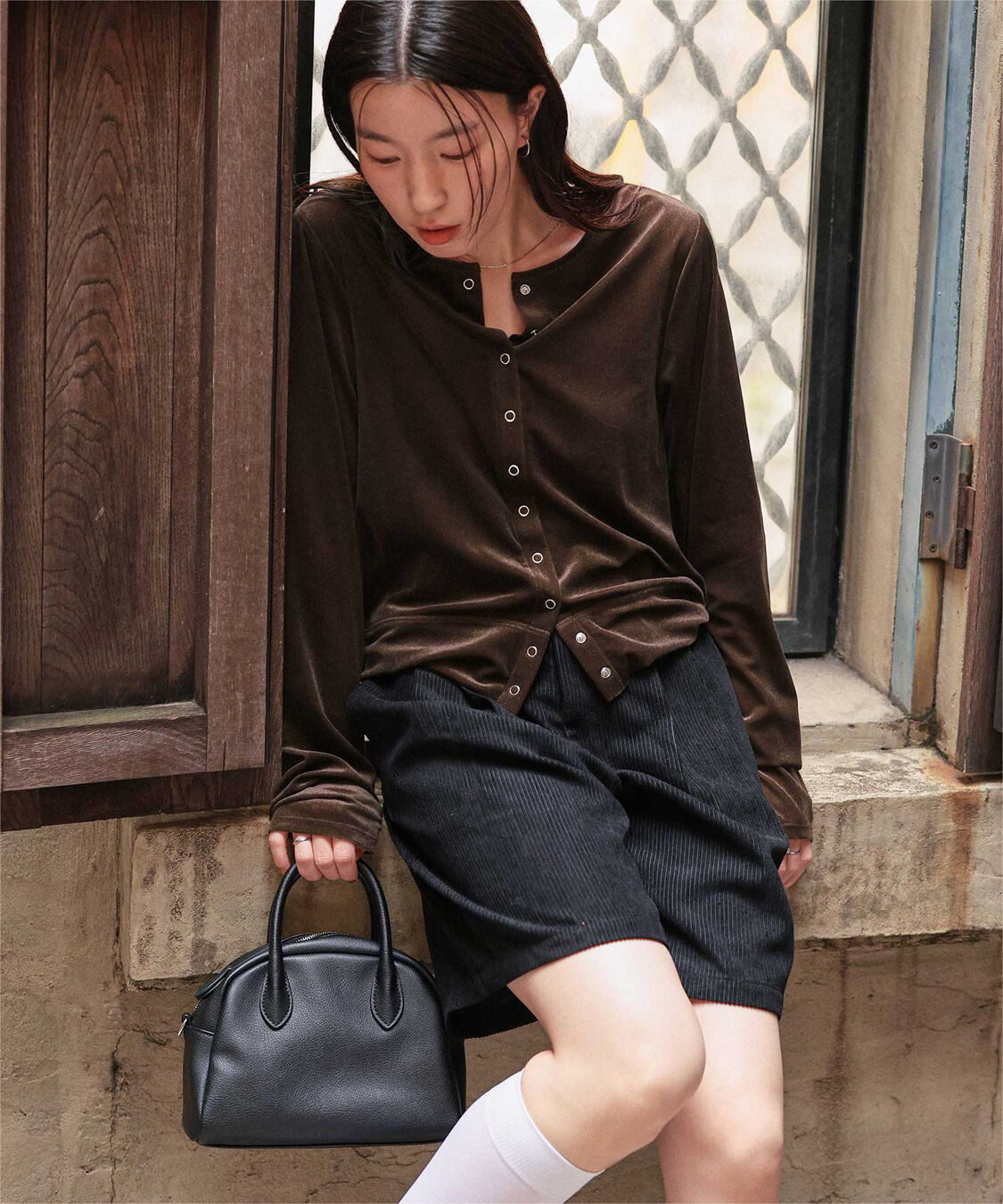 titivate「シアーベロアカーディガン」|カーディガン|