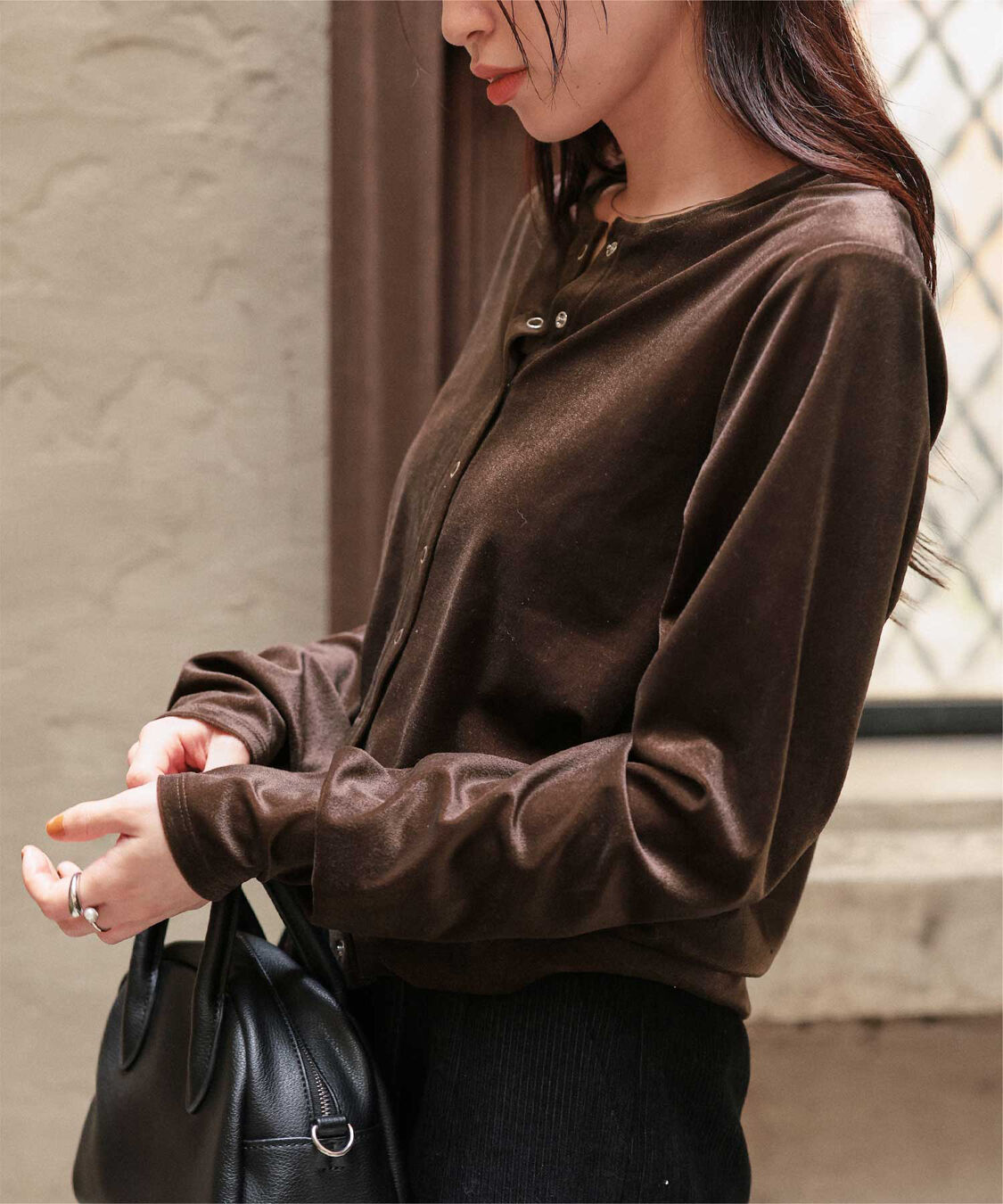 titivate「シアーベロアカーディガン」|カーディガン|