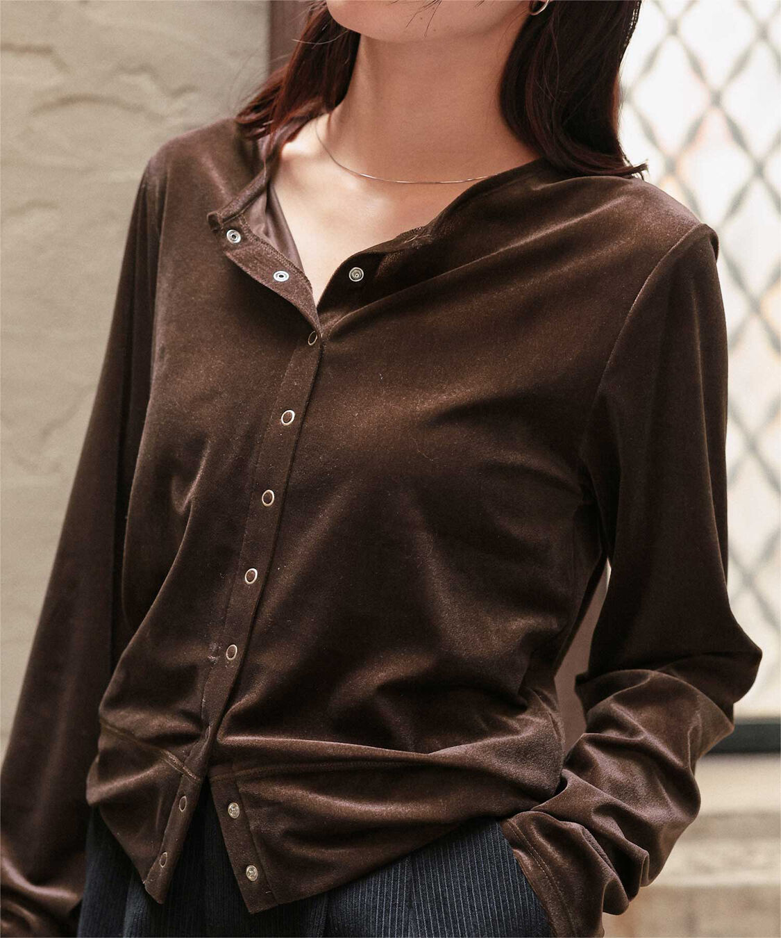 titivate「シアーベロアカーディガン」|カーディガン|