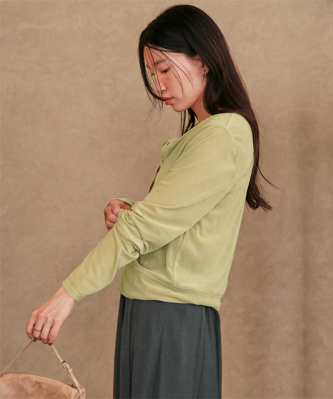 titivate「シアーベロアカーディガン」|カーディガン|